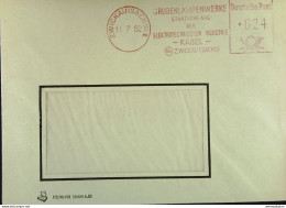 DDR: Brief Mit AFS Deutsche Post =024= ZWICKAU (SACHS) 11.7.52 "Grubenlampenwerke Staatliche A.-G. Der Elektrotech..." - Macchine Per Obliterare (EMA)