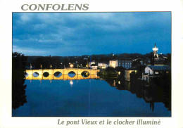 16 - Confolens - Le Pont Vieux Et Le Clocher Illuminés - CPM - Voir Scans Recto-Verso - Confolens