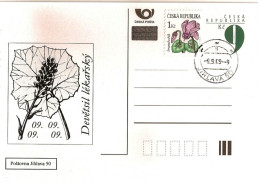 CDV C Czech Republic Devetsil - Butterbur 9. 9. 9 NOTICE POOR SCAN, BUT THE CARD IS PERFECT! - Postales