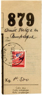 BELGIQUE - COB TR 210 DEMI TIMBRE SIMPLE CERCLE LIEGE SUR RECU DE COLIS POSTAL MILITAIRE, 1939 - Briefe U. Dokumente