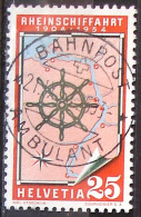 > SALE < Schweiz Suisse 1954: RHEIN-SCHIFFAHRT Zu 318 Mi 595 Yv 546 Zentral-⊙ BAHNPOST 21.IX.54 AMBULANT (Zu CHF 7.00) - Gebraucht