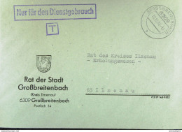 DDR: NfD-Brief Aus GROSSBREITENBACH Vom 10.10.84 Abs: Rat Der Stadt Großbreitenbach (Kreis Ilmenau) - Lettres & Documents