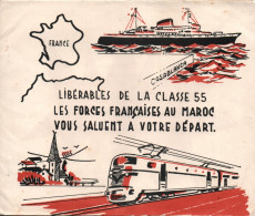 GUERRE ALGERIE FORCES FRANCAISES AU MAROC CLASSE 1955 - Documents