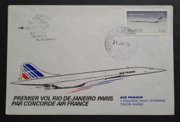 Concorde,  1er Vol RIO DE JANEIRO- PARIS Le 21/1/1976. - Concorde