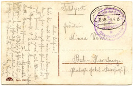 BELGIQUE - AMBULANT LUTTICH - TROIS - PONTS SUR CARTE POSTALE, 1915 - Bahnpoststempel