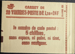 1974 C4 Conf. 8 Date 6/ 23.11.78 Carnet Fermé Sabine 1.20F Rouge - Modernos : 1959-…