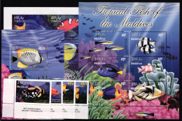 Malediven 4199-4202, Klb. 4203-4217, Block 551 Postfrisch Fische #KC208 - Maldives (1965-...)