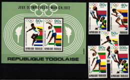 Togo 930-934 Und Block 65 Postfrisch Olympische Spiele #KC322 - Togo (1960-...)