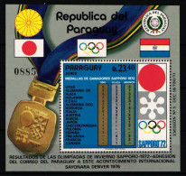 Paraguay Block 192 Postfrisch Olympische Spiele #KC336 - Paraguay