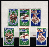 Dahomey 499-501 Und Block 20 Postfrisch Olympische Spiele #KC352 - Bénin – Dahomey (1960-...)