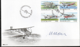 Martin Mörck. Denmark 2006.  Historic Danish Aircraft. Michel 1440 - 1443 FDC. Signed. - FDC