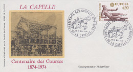 Carte   FRANCE   Centenaire   Des  Courses   Hippiques   De   LA  CAPELLE   1974 - Ippica