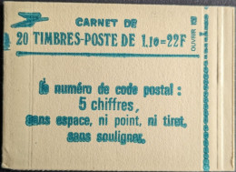 2058 C1 Conf. - Date 6/ 1.8.79 Carnet Fermé Sabine 1.10F Vert - Modern : 1959-...