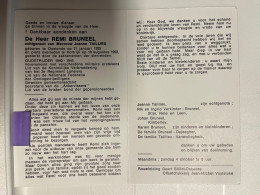 Devotie - Overlijden Remi Bruneel Echtg Taillieu - Oostende 1925 - Kortrijk 1992 - Oudstrijder '40-'45 - Décès