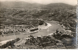 CPSM - S - RHONE - CONDRIEU - VUE D'ENSEMBLE SUR LE RHONE ET LES MONTS DU PILAT - Condrieu