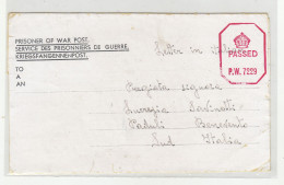 Great Britain WWII POW Letter Posted 194? ARM POW Camp 14 To Paduli Benevento Italy B240401 - Lettres & Documents