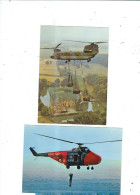 2 POSTCARDS HELECOPTERS - Helicópteros