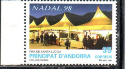 ANDORRE PRINCIPAT ANDORRA 1998 CHRISTMAS NATALE NOEL WEIHNACHTEN NAVIDAD 35p MNH - Nuevos
