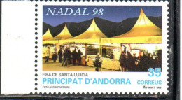 ANDORRE PRINCIPAT ANDORRA 1998 CHRISTMAS NATALE NOEL WEIHNACHTEN NAVIDAD 35p MNH - Neufs