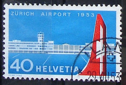 Schweiz Suisse 1953: Airport Kloten Zu 313 Mi 585 Yv 536 Mit Ort-ET-Stempel ILANZ 29.VIII.53 (Zu CHF 15.00++) - Used Stamps