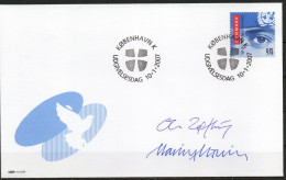 Martin Mörck. Denmark 2007.  50 Anniv Danish UN Peace Mission. Michel 1461 FDC. Signed. - FDC