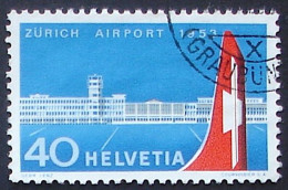 > SALE < Schweiz Suisse 1953: Airport Kloten Zu 313 Mi 585 Yv 536 Mit Eck-Stempel (GRAUBÜNDEN)  (Zu CHF 15.00) - Usati