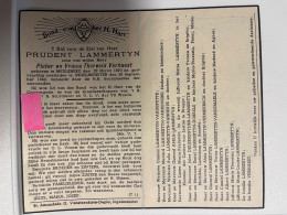 Devotie Devotion DP- Overlijden Prudent Lammertyn - Verhaest - Meulebeke 1870 - Ingelmunster 1942 - Décès