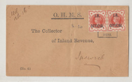 Great Britain OHMS Letter Cover - QV Inland Revenue Official Stamps B240401 - Dienstzegels