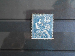 PORT-SAID YT 81 TYPE TYPE MOUCHON 25c. Bleu - Usados