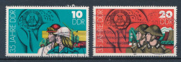 DDR Mi. 2898 + 2899 Gest. 35 Jahre DDR Bauarbeiter + Militär Soldaten - Gebraucht