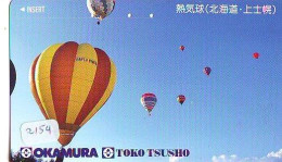 Telecarte JAPON * (2154) BALLON * MONTGOLFIERE - Hot Air Balloon * Aerostato * Heißluft PHONECARD JAPAN - - Sport