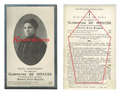 Clementine De Wreede Henri Van Houts Beveren Waas Met Foto Photo Doodsprentje Bidprentje - Décès