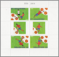 ST. MAARTEN 2014 MNH Football Fußball Voetbal FIFA M/S – OFFICIAL ISSUE – DHQ49610 - Other & Unclassified