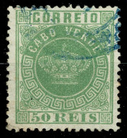 Cabo Verde, 1877, # 6 Dent. 12 3/4, Used - Isola Di Capo Verde