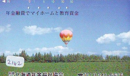 Telecarte JAPON * (2162) BALLON * MONTGOLFIERE - Hot Air Balloon * Aerostato * Heißluft PHONECARD JAPAN - - Deportes