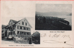 Gruss Aus OBER-AEGERI Gasthaus Z. Adler V. K. Rogenmoser-Fuchs Oberägeri - Oberägeri