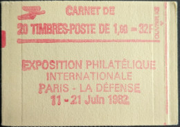 2187 C4 Conf. 8 Date 4/ 10.11.81 Carnet Fermé Liberté 1.60F Rouge - Modernos : 1959-…