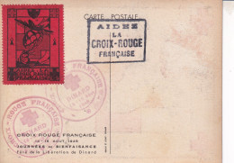 CARTE POSTALE 1948  AIDEZ LA CROIX-ROUGE  FRANCIA - Red Cross