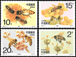 China 1993, Insects Honeybees - 4 V. MNH - Abejas