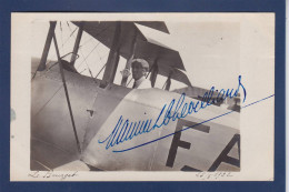 CPA Autographe Signature De Maurice L. Chevilliard Pilote Aviateur Aviation Carte Photo Le Bourget 1922 - Aviateurs & Astronautes