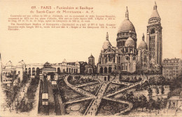 FRANCE - Paris - Funiculaire Et Basilique Du Sacré Cœur De Montmartre - A P - Animé - Carte Postale Ancienne - Sacré-Coeur