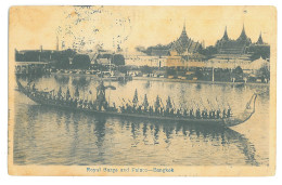 TH 30 - 19310 BANGKOK, Royal Boat, Thailand - Old Postcard - Used - 1923 - Tailandia