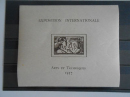 NLE-CALEDONIE YT BF 1 EXPOSITION INTERNATIONALE DE 1937** - Blocks & Sheetlets