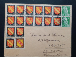 Très Belle Composition, Paire 809 Et Bloc, Paires Et Unité Blasons Alsace Et Lorraine Au Tarif 06/01/1949 Pour 15Fr - 1945-54 Marianne De Gandon