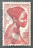 FRAEQ0225U1 - Local Motives - Bakongo Young Woman - 20 F Used Stamp - AEF - 1947 - Used Stamps