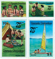 728851 HINGED GRANADA GRANADINAS 1985 75 ANIVERSARIO DEL ESCULTISMO FEMENINO - Grenada (1974-...)