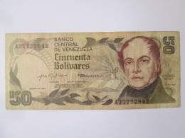 Venezuela 50 Bolivares 1981 Banknote See Pictures - Venezuela