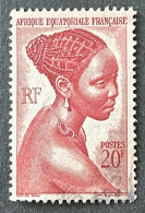 FRAEQ0225U3 - Local Motives - Bakongo Young Woman - 20 F Used Stamp - AEF - 1947 - Usati