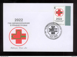 Label Transnistria 2023 Year Of Healthcare In Transnistria Medicine FDC Imperforated - Fantasie Vignetten