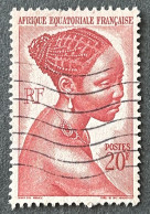 FRAEQ0225U6 - Local Motives - Bakongo Young Woman - 20 F Used Stamp - AEF - 1947 - Usados